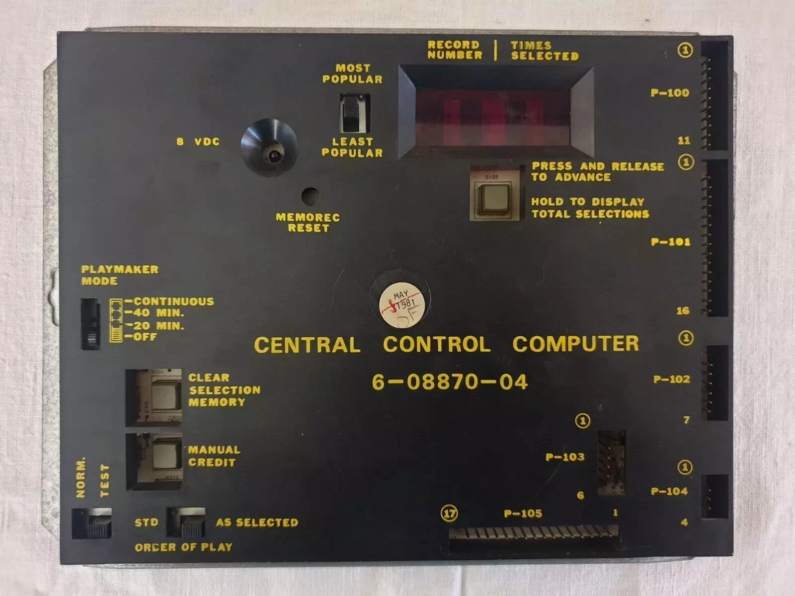 Exchange Rowe AMI R84 R85 R86 R87 R88 Central Control Computer